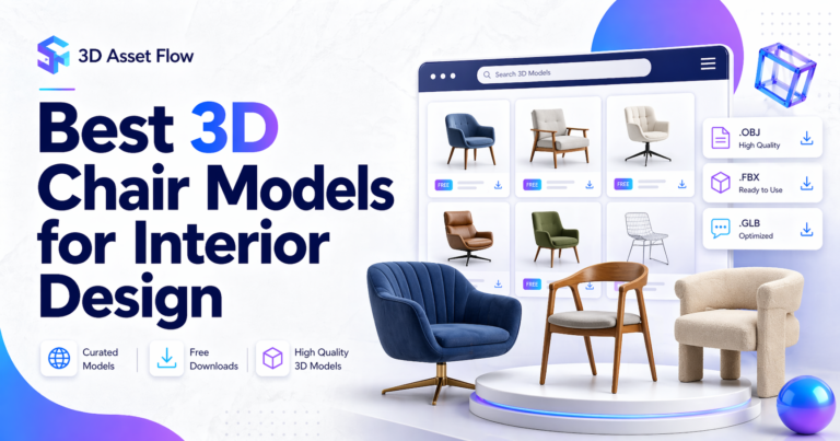 Best 3D Chair Models for Interior Design (Free + Paid Resources)